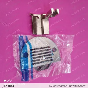 GAUGE SET G802-6 LINE WITH P/FOOT — JT-14814 sewing machine spare part