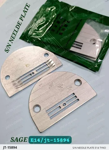 S/N Needle Plate E14 Tyko — JT-15894 sewing machine spare part
