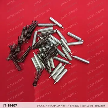 JACK S/N F4 CHAL PIN WITH SPRING 11814001/113040280 — JT-19407 sewing machine spare part