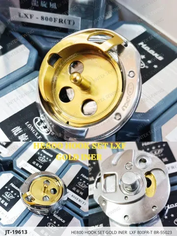 HE800 Hook Set Gold Iner Lxf 800FR-T BR-55023 — JT-19613 sewing machine spare part