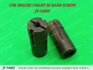 SPACRE CHART SEE SHARPENER HOUSING ASSEMBLY REAR  SCREW ONLY — JT-14202 sewing machine spare part