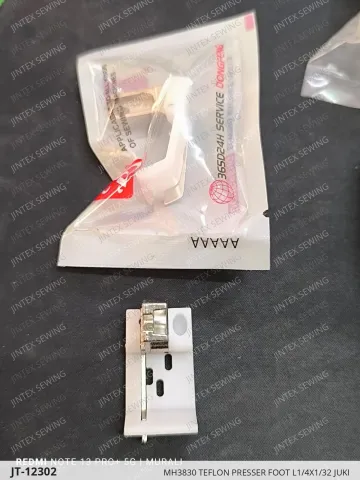 MH3830 TEFLON PRESSER FOOT L1/4X1/32 JUKI — JT-12302 sewing machine spare part