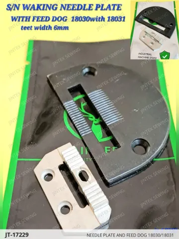 NEEDLE PLATE AND FEED DOG 18030/18031 — JT-17229 sewing machine spare part