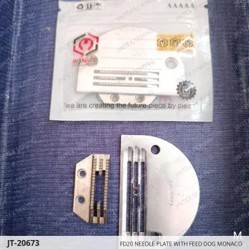 FD20 NEEDLE PLATE WITH FEED DOG MONACO — JT-20673 sewing machine spare part