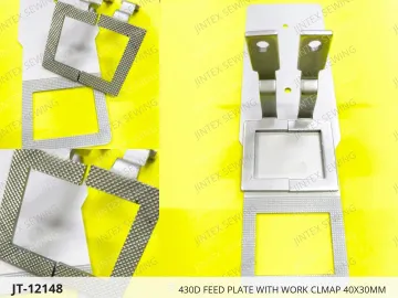 430D FEED PLATE WITH WORK CLMAP 40X30MM — JT-12148 sewing machine spare part