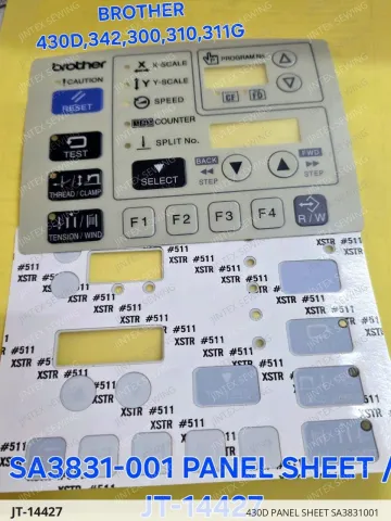 430D PANEL SHEET SA3831001 — JT-14427 sewing machine spare part