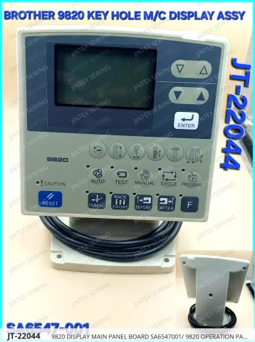 9820 DISPLAY MAIN PANEL BOARD SA6547001/ 9820 OPERATION PANEL ASSY — JT-22044 sewing machine spare part