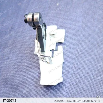 EX3200 5THREAD TEFLON P/FOOT T277118 — JT-20742 sewing machine spare part