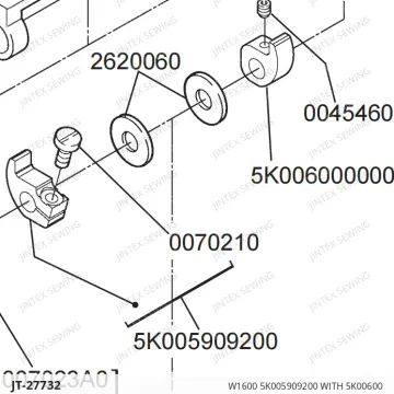 W1600 5K005909200 WITH 5K00600 — JT-27732 sewing machine spare part