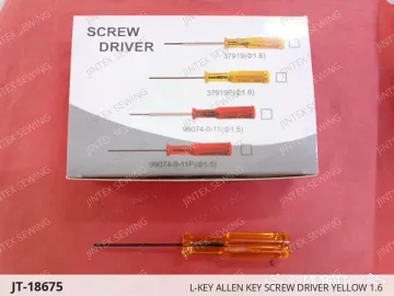 L-KEY ALLEN KEY SCREW DRIVER YELLOW 1.6 — JT-18675 sewing machine spare part