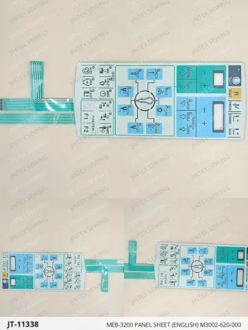 MEB-3200 PANEL SHEET (ENGLISH) M3002-620-000 — JT-11338 sewing machine spare part