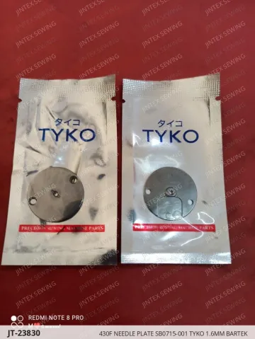 430F NEEDLE PLATE SB0715-001 TYKO 1.6MM BARTEK — JT-23830 sewing machine spare part