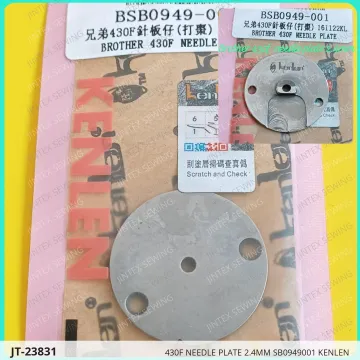 430F NEEDLE PLATE 2.4MM SB0949001 KENLEN — JT-23831 sewing machine spare part