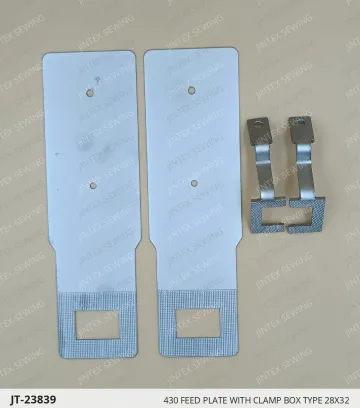 430 FEED PLATE WITH CLAMP BOX TYPE 28X32 — JT-23839 sewing machine spare part
