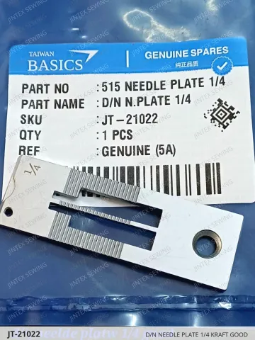 D/N NEEDLE PLATE 1/4 KRAFT GOOD — JT-21022 sewing machine spare part