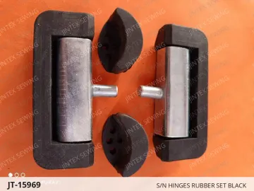 S/N HINGES RUBBER SET BLACK — JT-15969 sewing machine spare part
