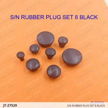 S/N RUBBER PLUG SET 8 BLACK — JT-27529 sewing machine spare part