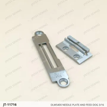 DLM5400 NEEDLE PLATE AND FEED DOG 3/16 — JT-11716 sewing machine spare part