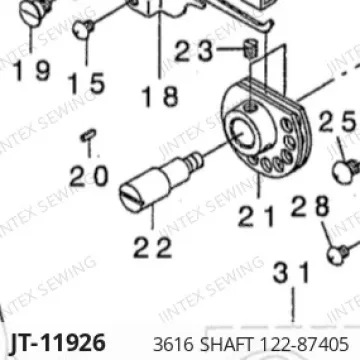 3616 SHAFT 122-87405 — JT-11926 sewing machine spare part