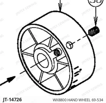 WX8800 HAND WHEEL 69-534 — JT-14726 sewing machine spare part