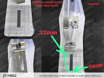 LK1900 FEED PLATE WITH WORK CLAMP 6X32 VERTICAL — JT-14822 sewing machine spare part