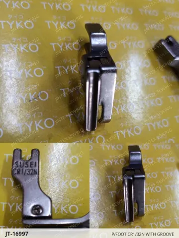 P/FOOT CR1/32N WITH GROOVE — JT-16997 sewing machine spare part