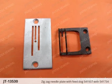Zig zag needle plate with feed dog 541937 with 541734 — JT-13530 sewing machine spare part