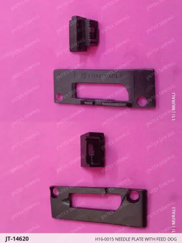 H16-0015 NEEDLE PLATE WITH FEED DOG — JT-14620 sewing machine spare part