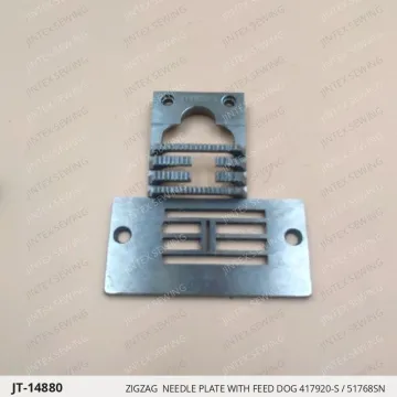 ZIGZAG  NEEDLE PLATE WITH FEED DOG 417920-S / 51768SN — JT-14880 sewing machine spare part