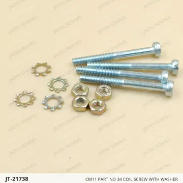 CM11 PART NO 34 COIL SCREW WITH WASHER — JT-21738 sewing machine spare part