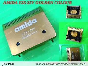 AMIDA TRIMMING KNIFE F2S-25V GERMANY GOLD — JT-21958 sewing machine spare part