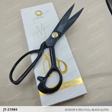 SCISSOR 9 INCH FULL BLACK QUTEX — JT-21984 sewing machine spare part