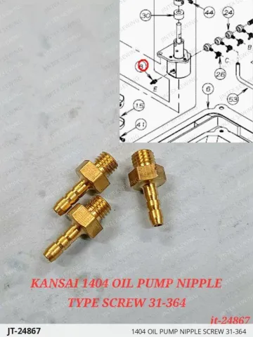 1404 OIL PUMP NIPPLE SCREW 31-364 — JT-24867 sewing machine spare part